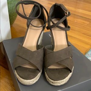 Wedge espadrille sandal